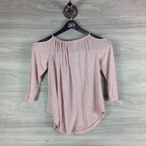 Michael Stars Cold Shoulder Marled Shirt
